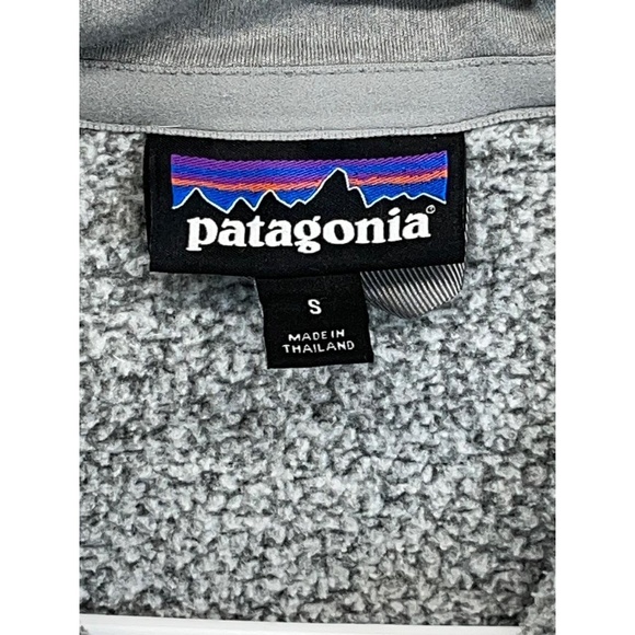 Patagonia Heathered Grey Womens 1/4 Zip Stand Collar Better Sweater Fleece Small - Picture 2 of 8